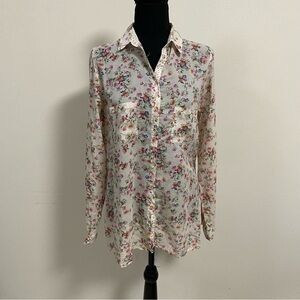 Promod Button up Floral print Shirt Size Medium
